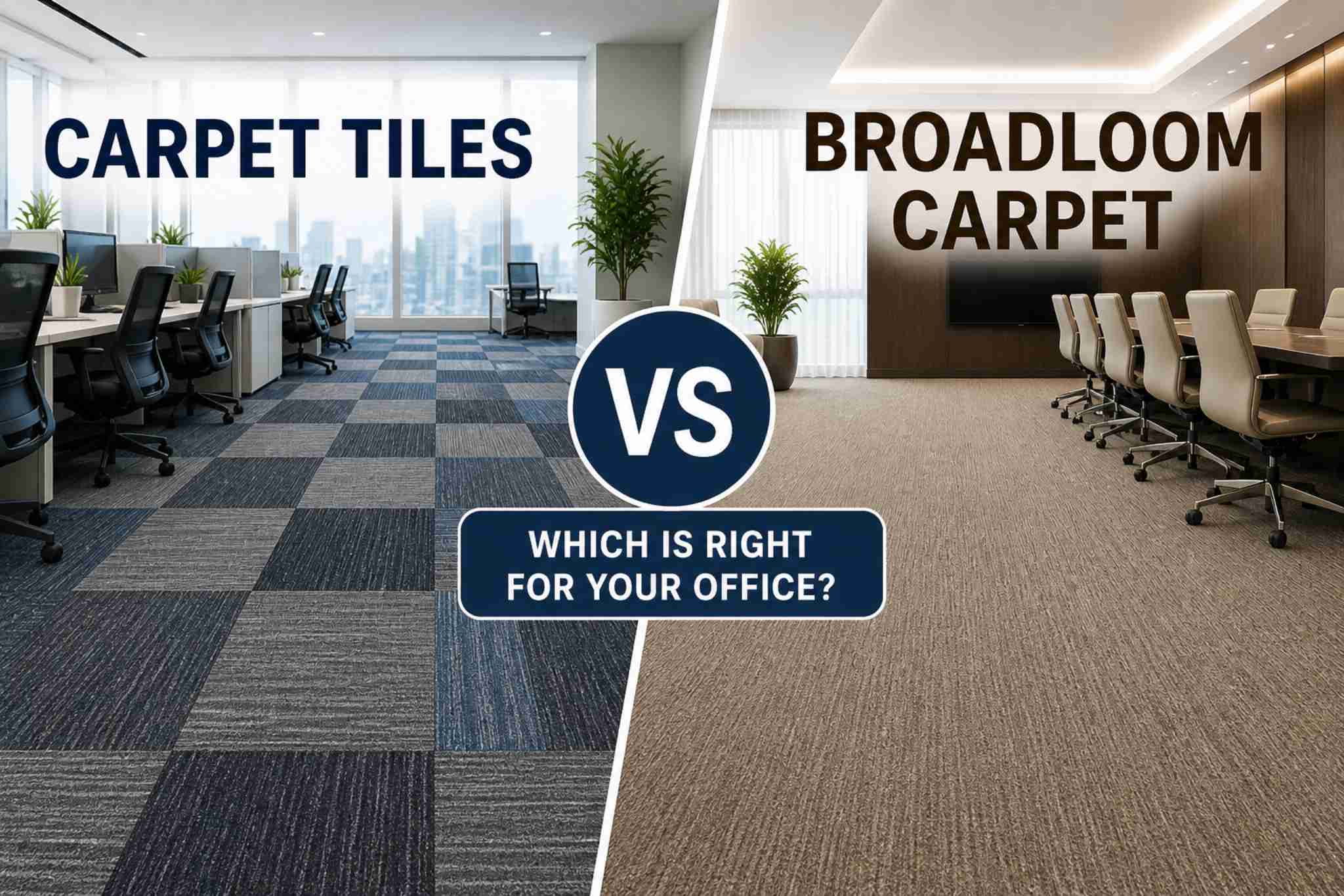 Carpet Tiles vs Broadloom Carpet for Offices